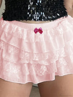 Lace Layered Bow Bloomer Short image 6