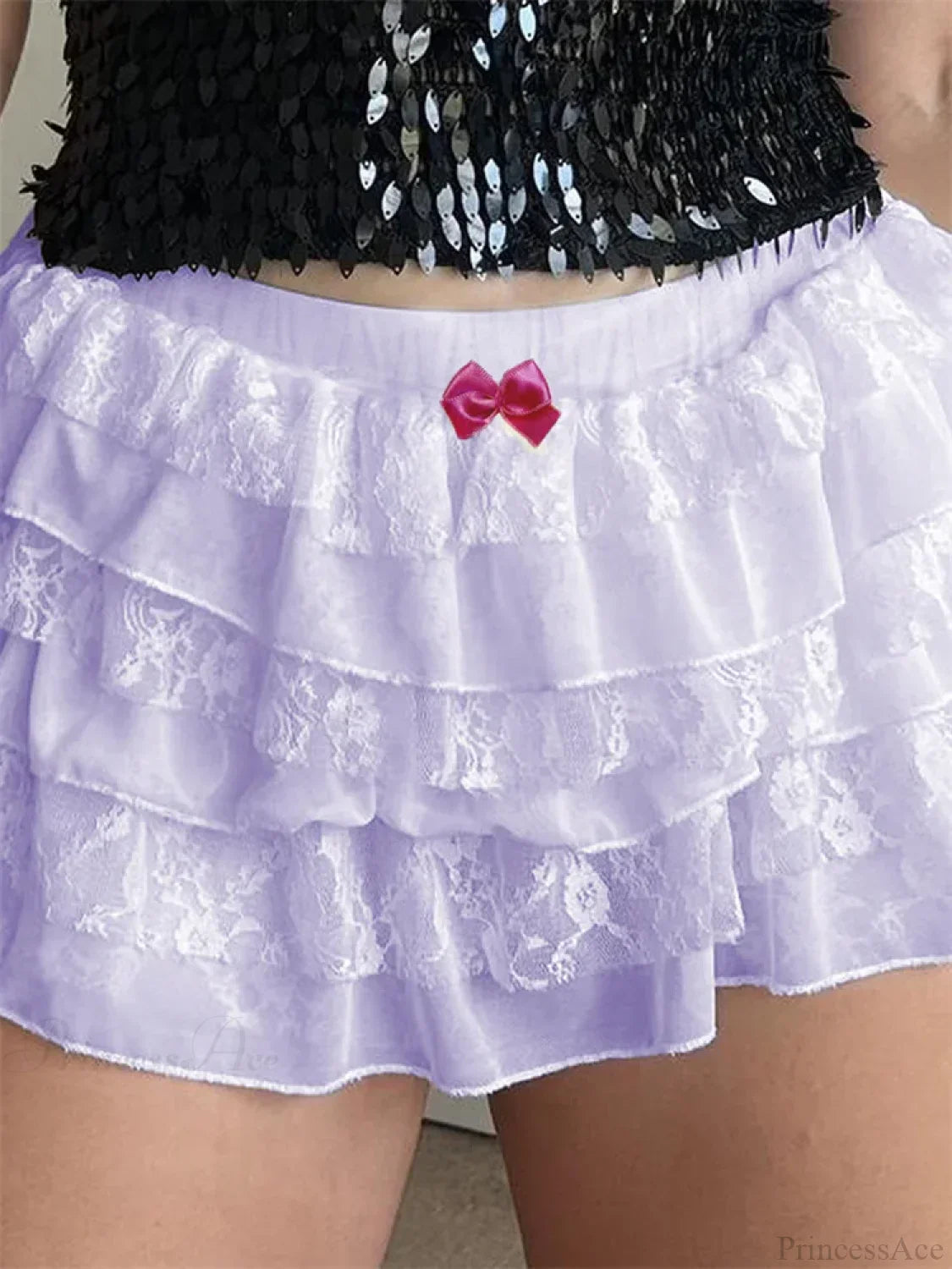 Lace Layered Bow Bloomer Short image 5