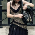 Lace Leopard Print Crop Top image 1