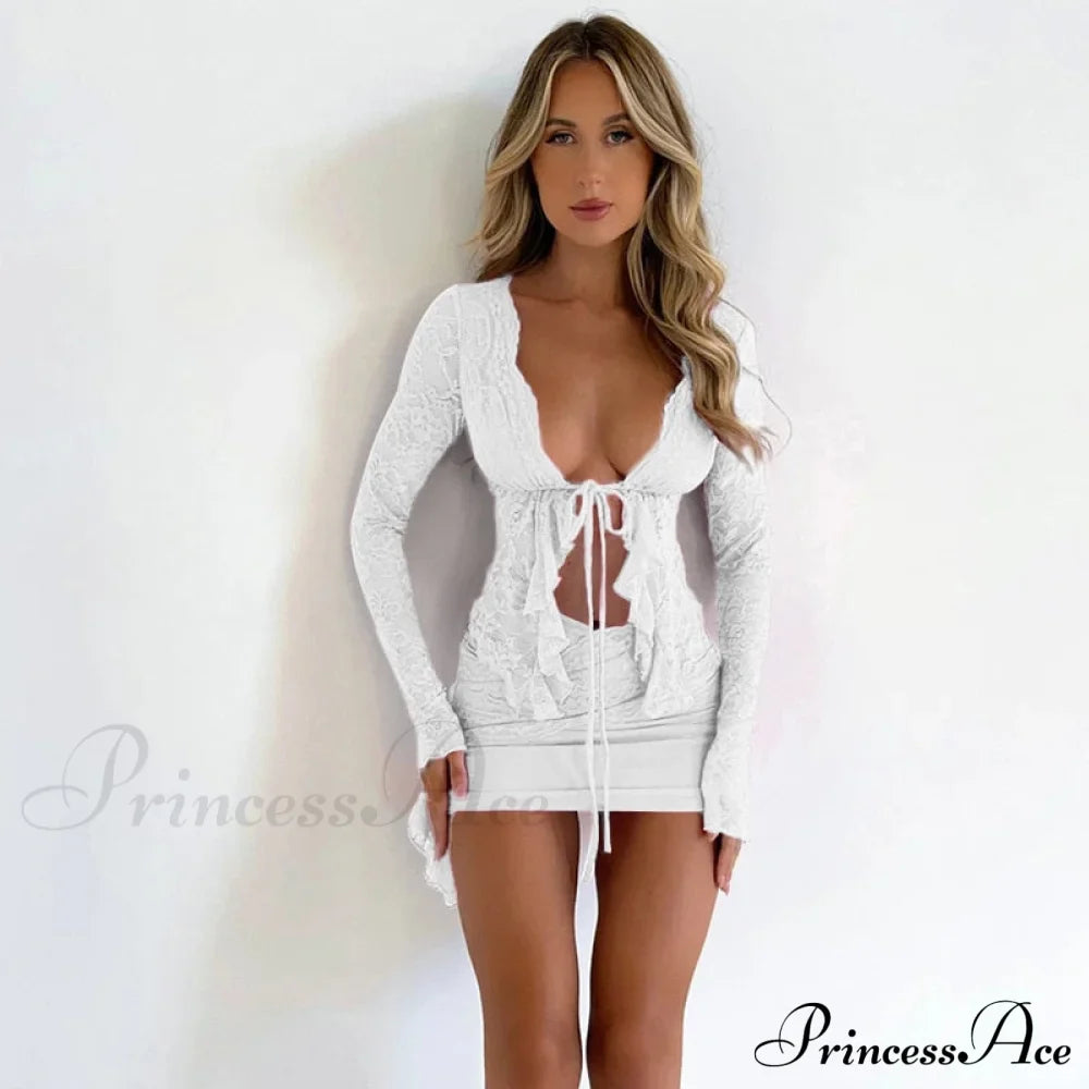 Lace Gown and Irregular Skirt Set image 4