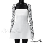 Lace Long Stylish Sleeve Mini Dress image 9