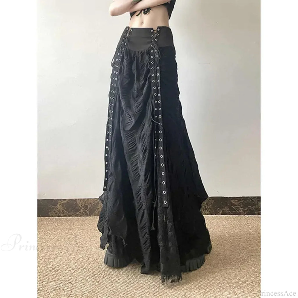 Lace Mesh Fairy Bow Long Skirt image 6