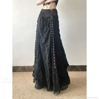 Lace Mesh Fairy Bow Long Skirt image 6