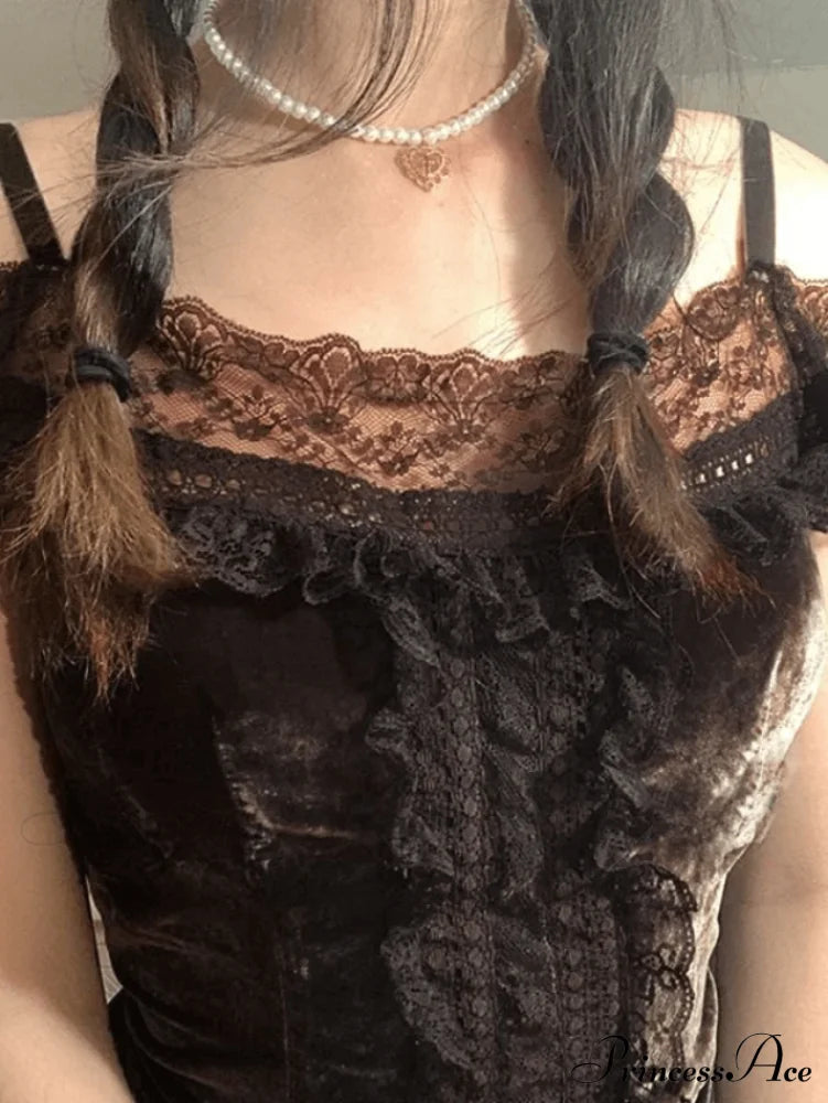 Lace O Neck Trendy Irregular Maxi Dress image 5