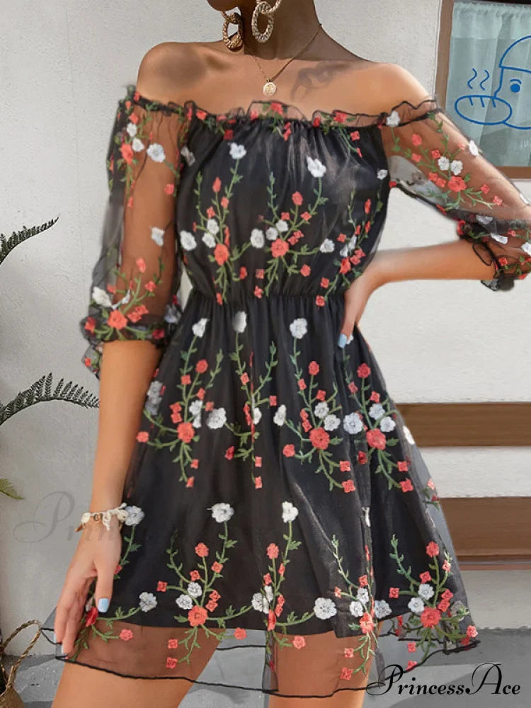 Lace Off-The-Shoulder Dress image 2