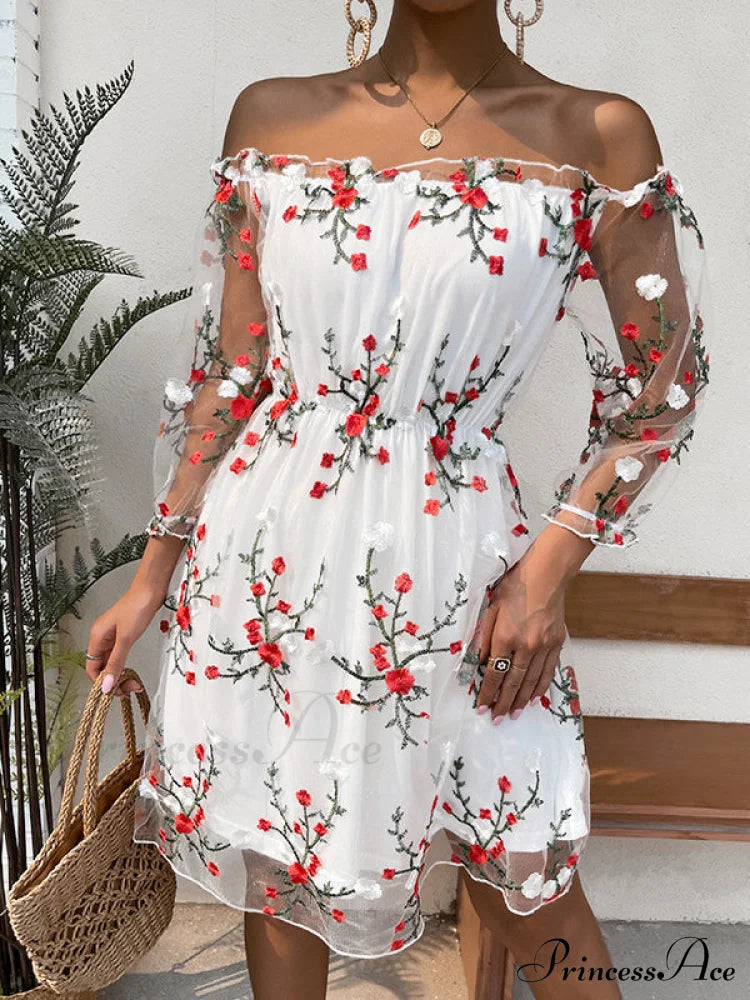 Lace Off-The-Shoulder Dress image 1
