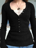 Lace Paneled Graceful Brown Tank Top image 6