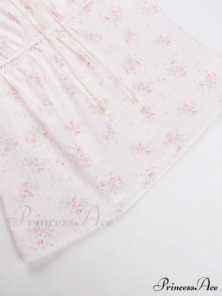 Lace Paneled Graceful Denim Corset Top image 2