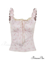 Lace Paneled Graceful Denim Corset Top image 6
