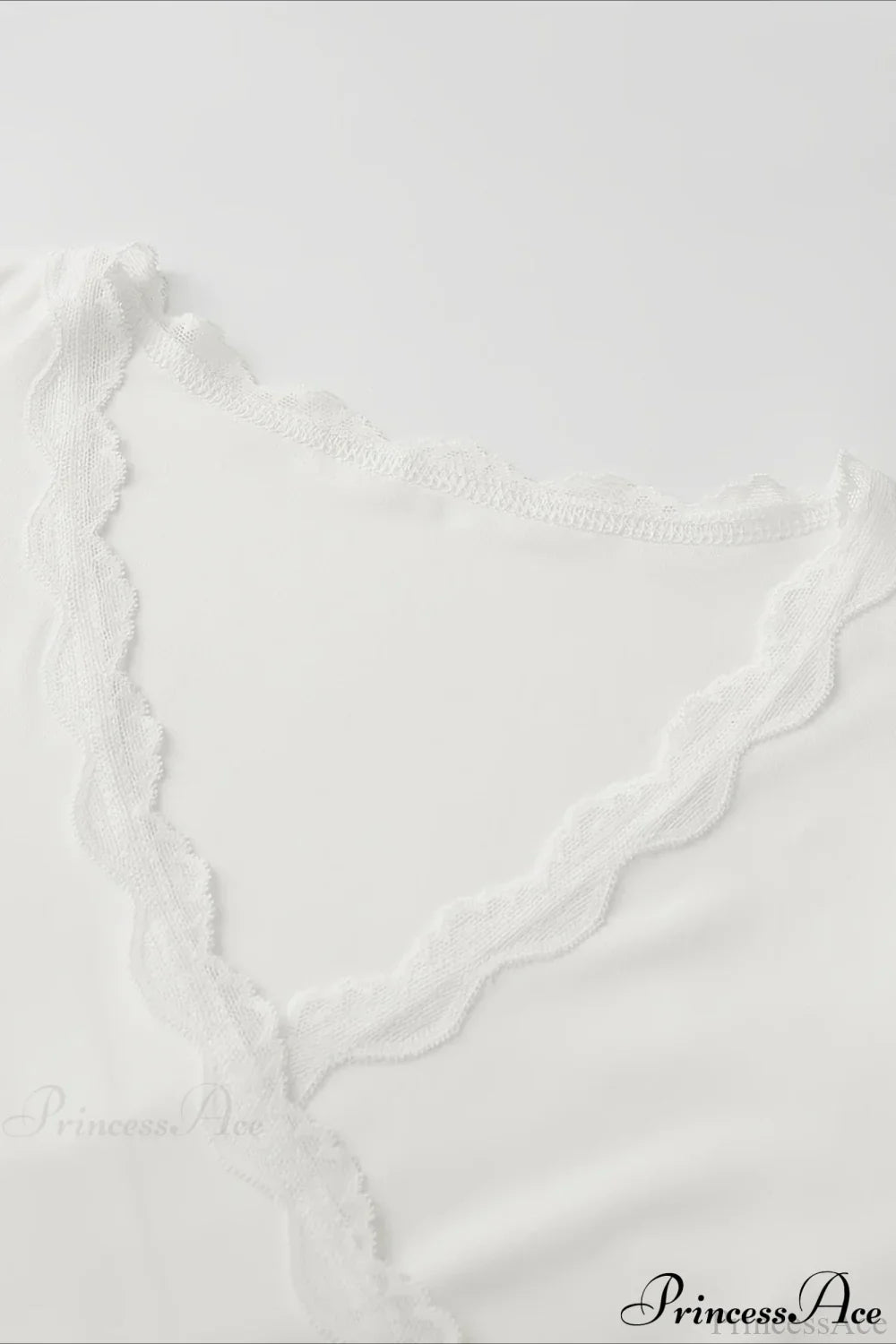 Lace Paneled V-Neck Tie-Waist Long-Sleeve Slim Knit Top image 9