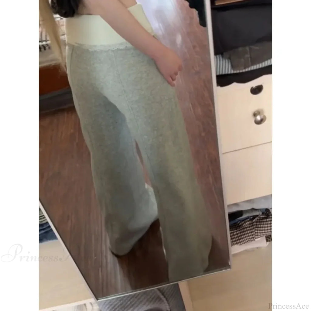 Lace Patchwork Basic Flare Women Pants image 5