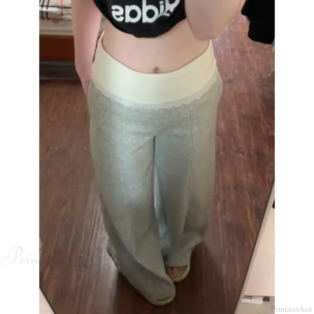 Lace Patchwork Basic Flare Women Pants image 1