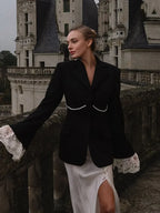 Lace Patchwork Flare Sleeve Coat image 5
