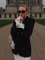 Lace Patchwork Flare Sleeve Coat image 3