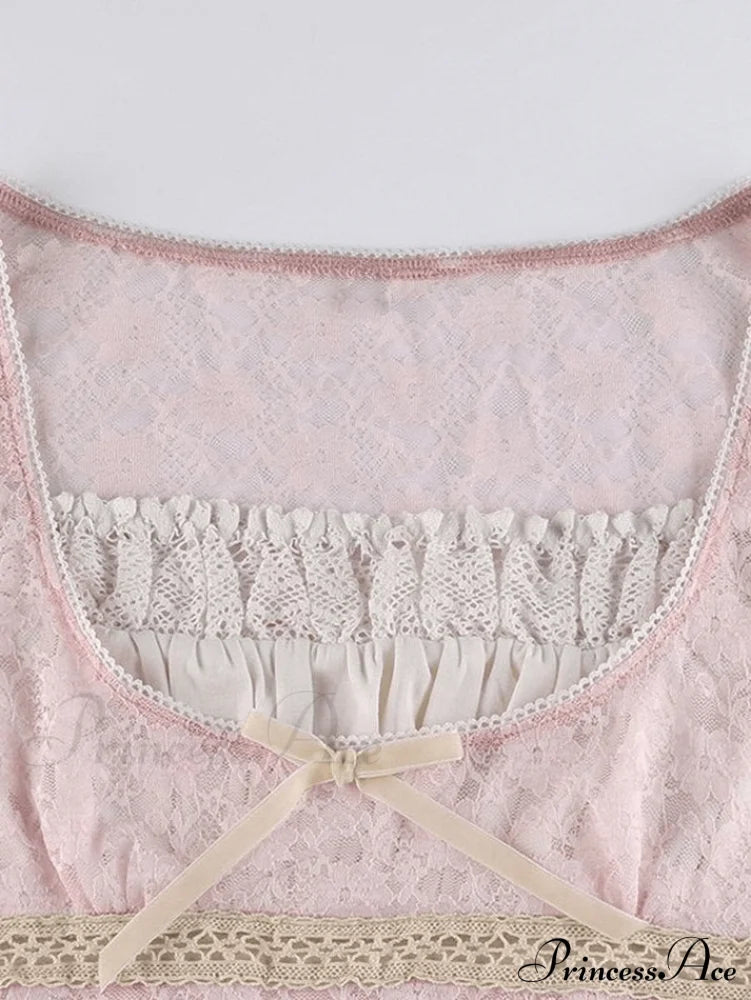 Lace Patchwork Graceful Butterfly Print Dress image 7