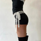 Lace Patchwork Low Waist Short image 2