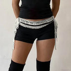 Lace Patchwork Low Waist Short image 1
