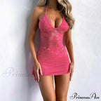 Lace Patchwork See Through Crop Top Ruched Mini Dress image 2