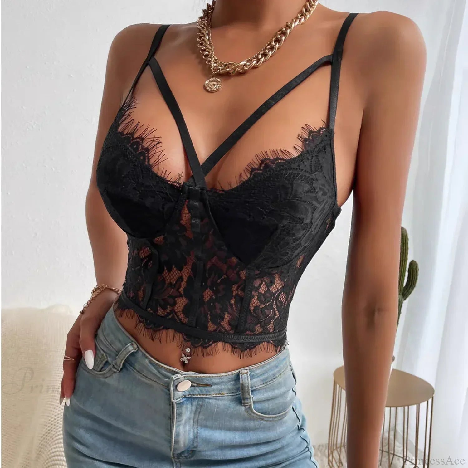 Lace Perspective Spice Girls Halter Corset Top image 3