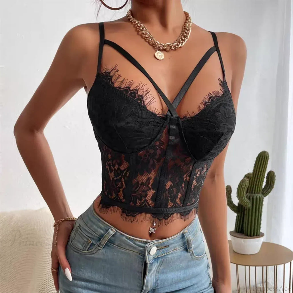 Lace Perspective Spice Girls Halter Corset Top image 1