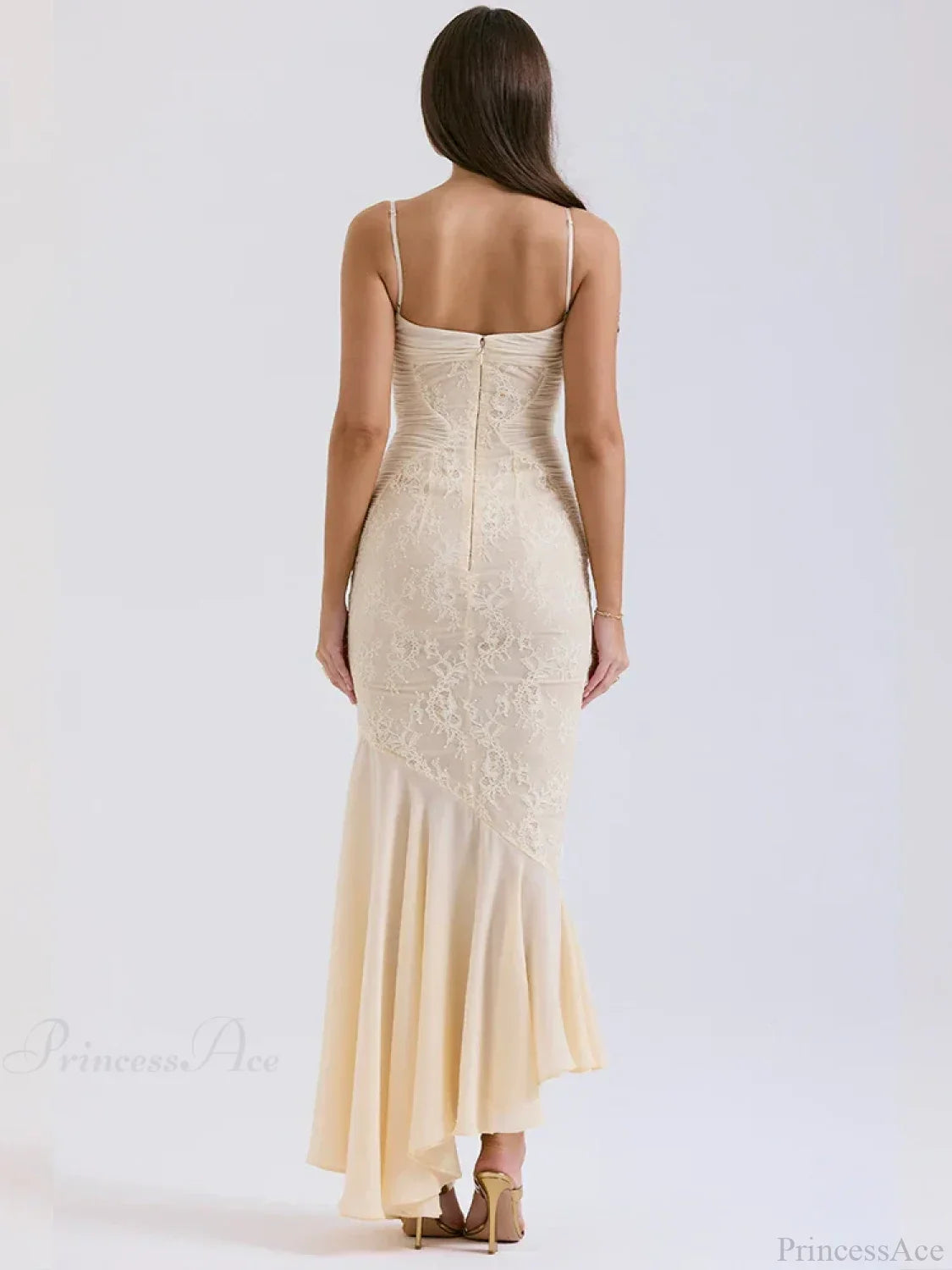 Lace Pleated Slim Bodycon Mermaid Vacation Dress image 5