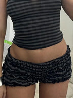 Lace Ruched Elastic Waist Short image 2