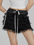 Lace Ruffled Bow FLower Short image 5