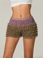 Lace Ruffled Tiered Patchwork Short image 5