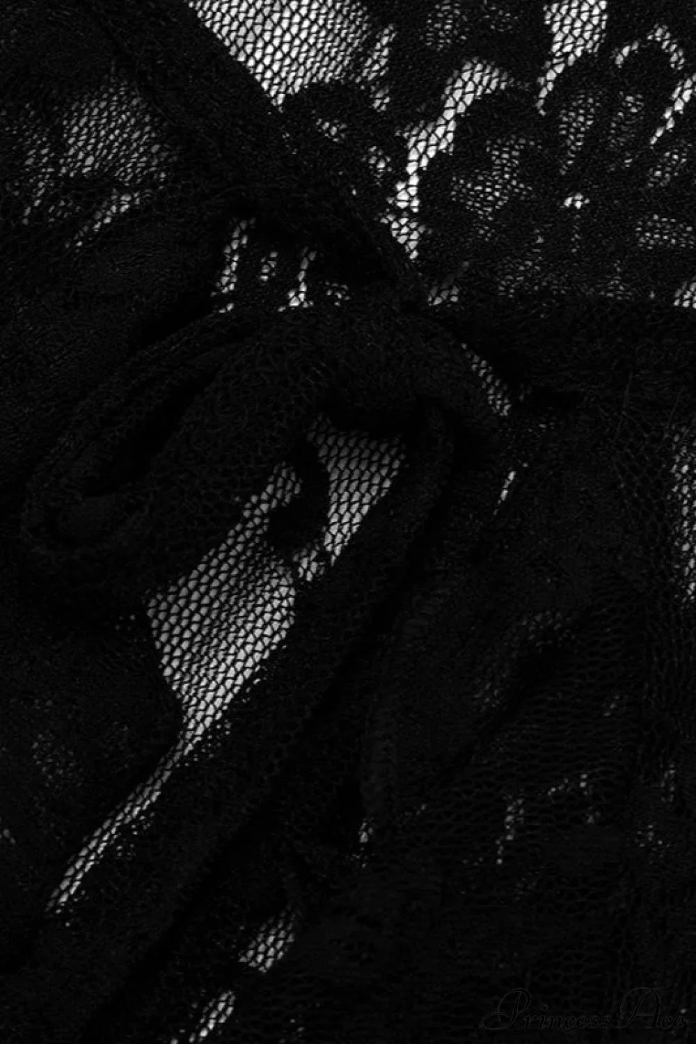 Lace Sheer Tie Cardigan Blouse image 4
