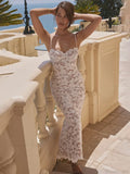 Lace Slim Bodycon Maxi Vacation Dress image 2