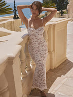 Lace Slim Bodycon Maxi Vacation Dress image 2