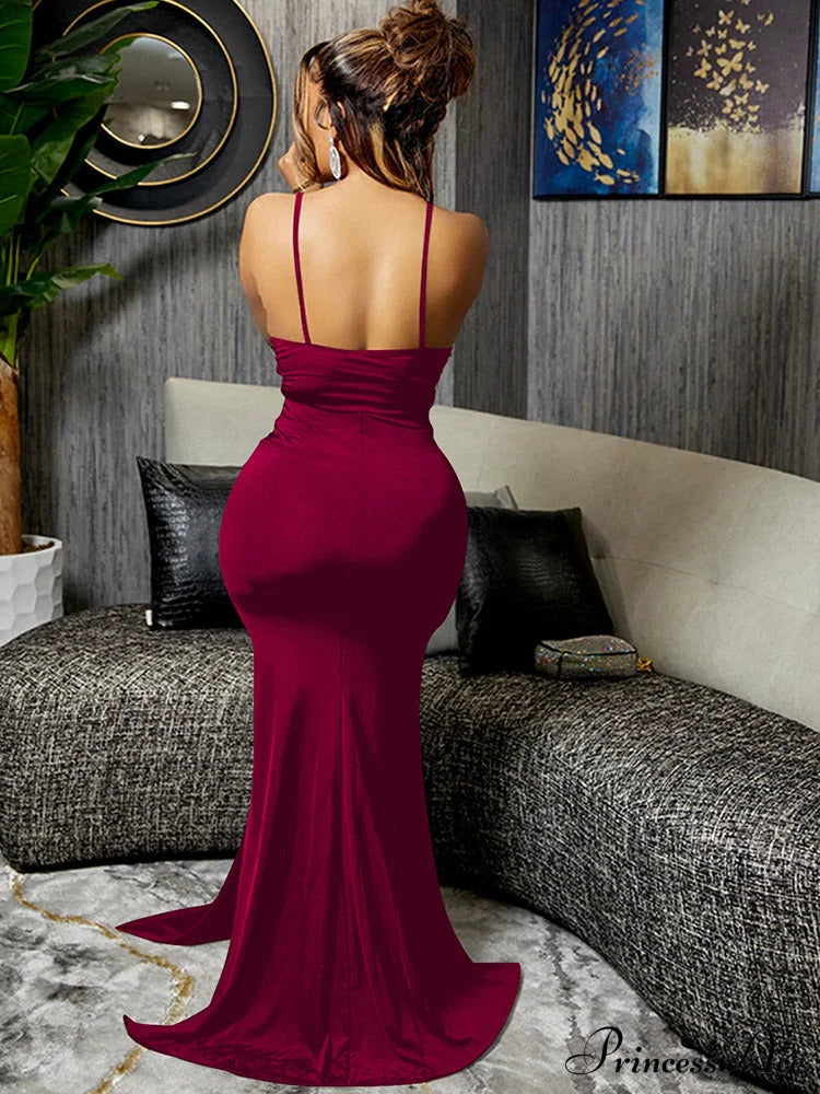 Lace Slit Graceful Tulle Dress image 3