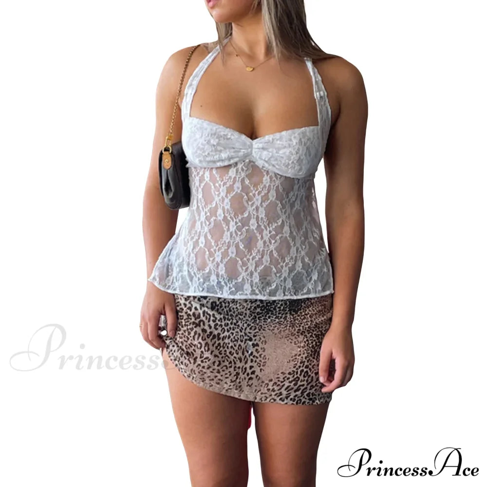 Lace Solid Chic Basic Casual Slim Fit Summer Stylish Elegant Crop Top image 12