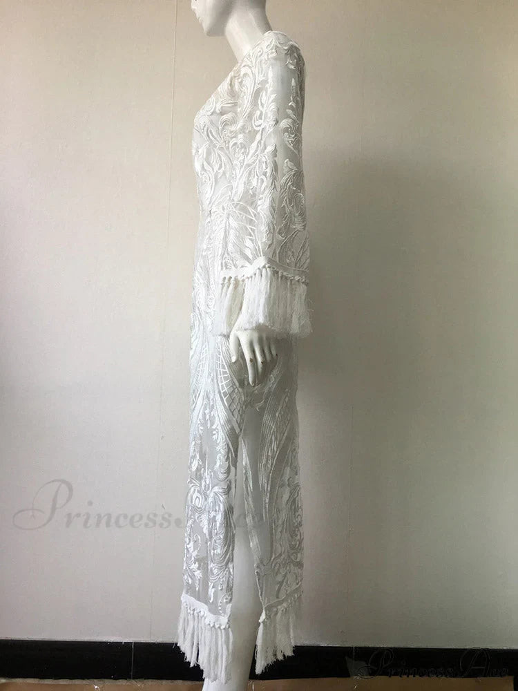 Lace Spaghetti Graceful Strap Irregular Dress image 4