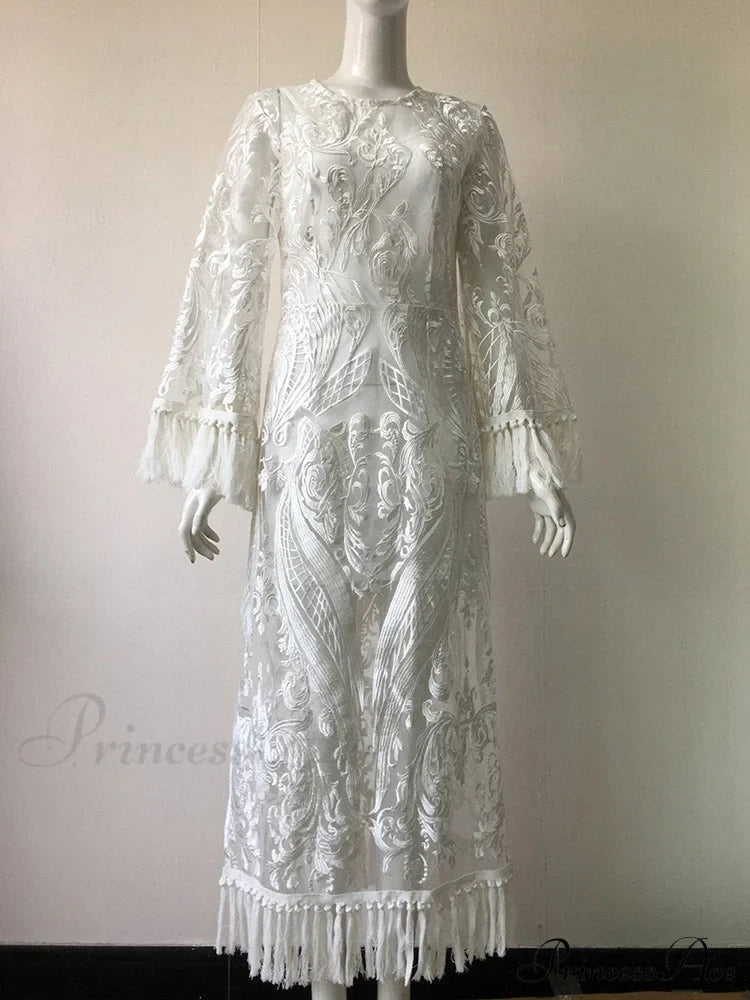 Lace Spaghetti Graceful Strap Irregular Dress image 3