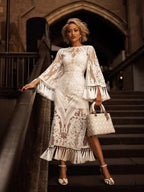 Lace Spaghetti Graceful Strap Irregular Dress image 2