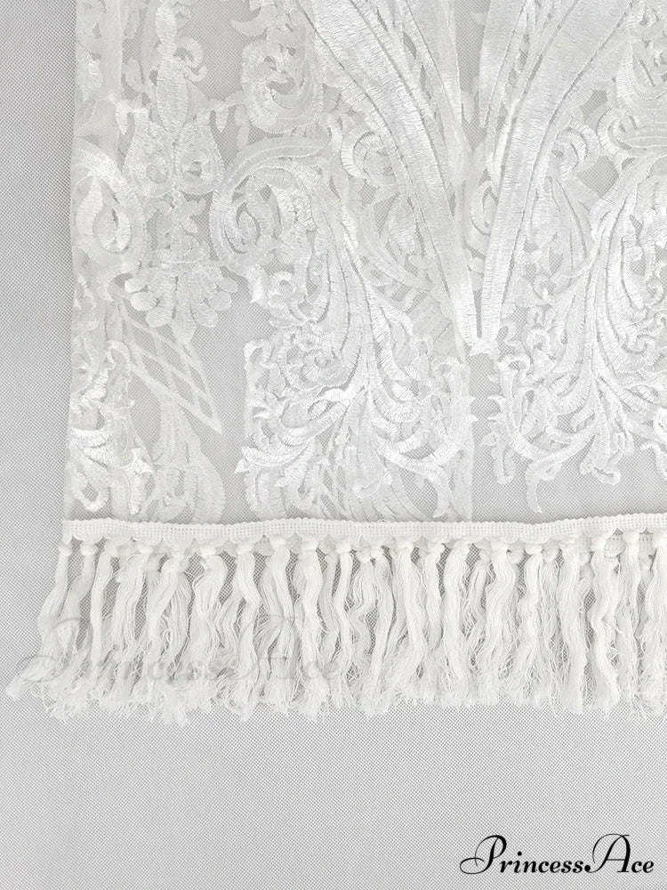 Lace Spaghetti Graceful Strap Irregular Dress image 6
