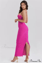 Lace Spaghetti Strap Charming Mesh Midi Dress image 8
