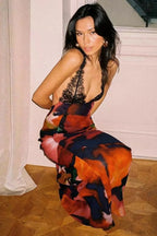 Lace Spaghetti Strap Holiday Maxi Dress image 1