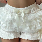 Lace Spliced Pajama Lounge Short image 1