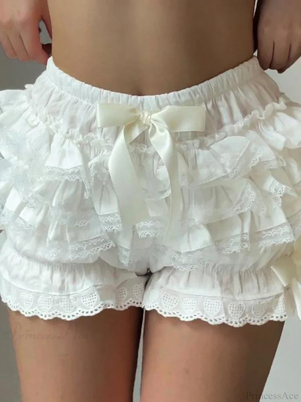Lace Spliced Pajama Lounge Short image 5