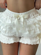 Lace Spliced Pajama Lounge Short image 5