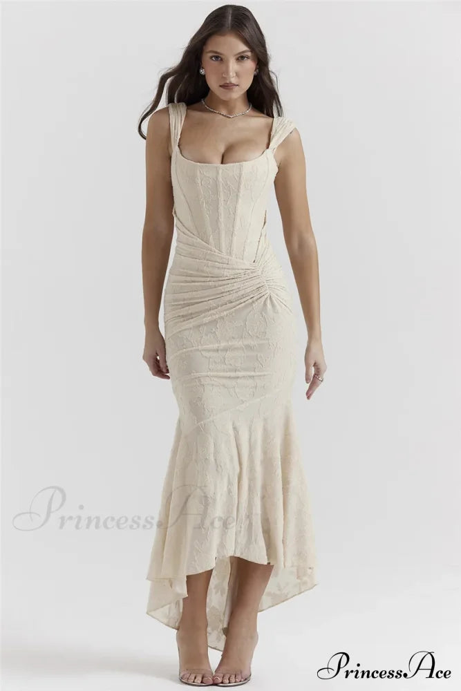 Lace Textured Strap Charming Wrap Midi Dress image 20