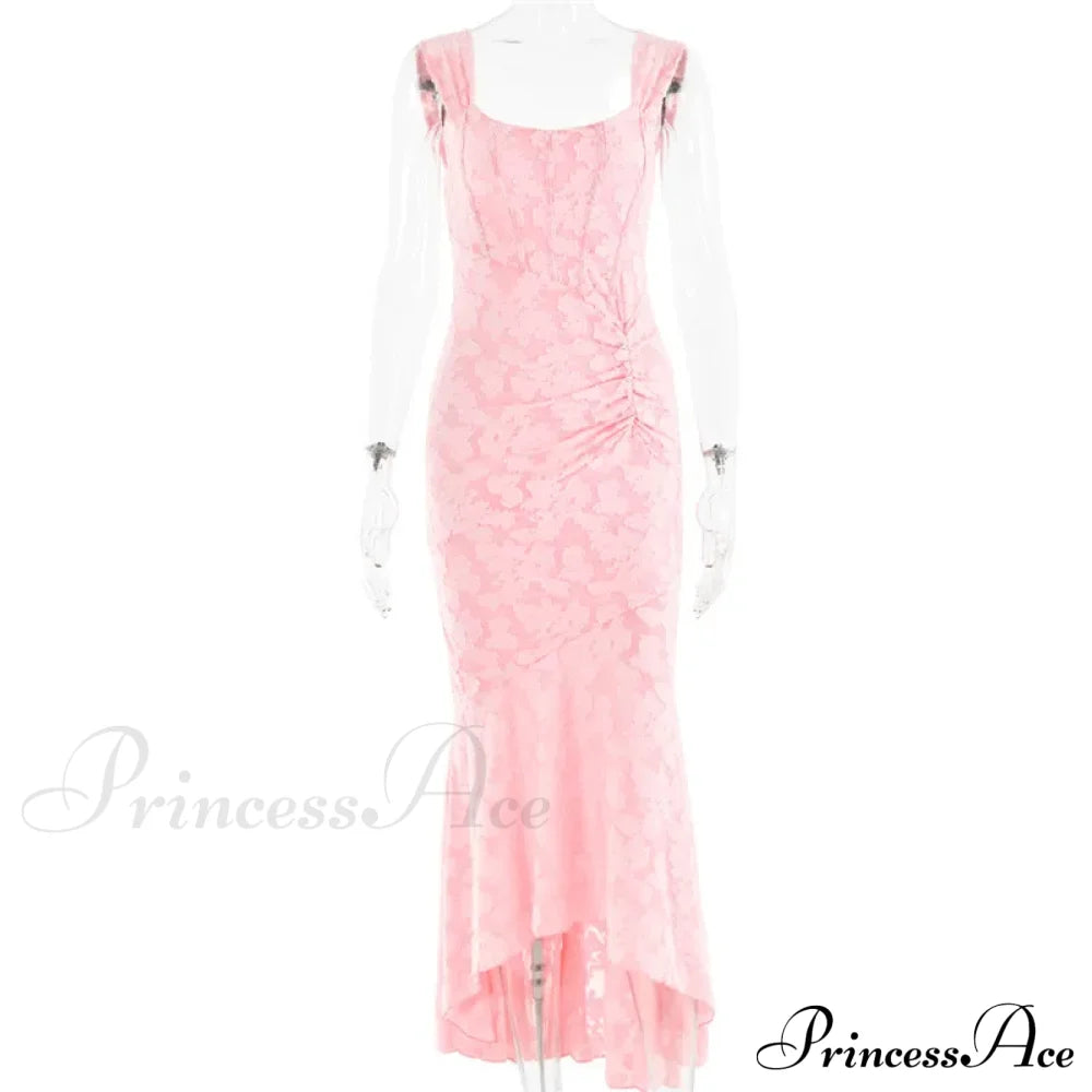 Lace Textured Strap Charming Wrap Midi Dress image 11