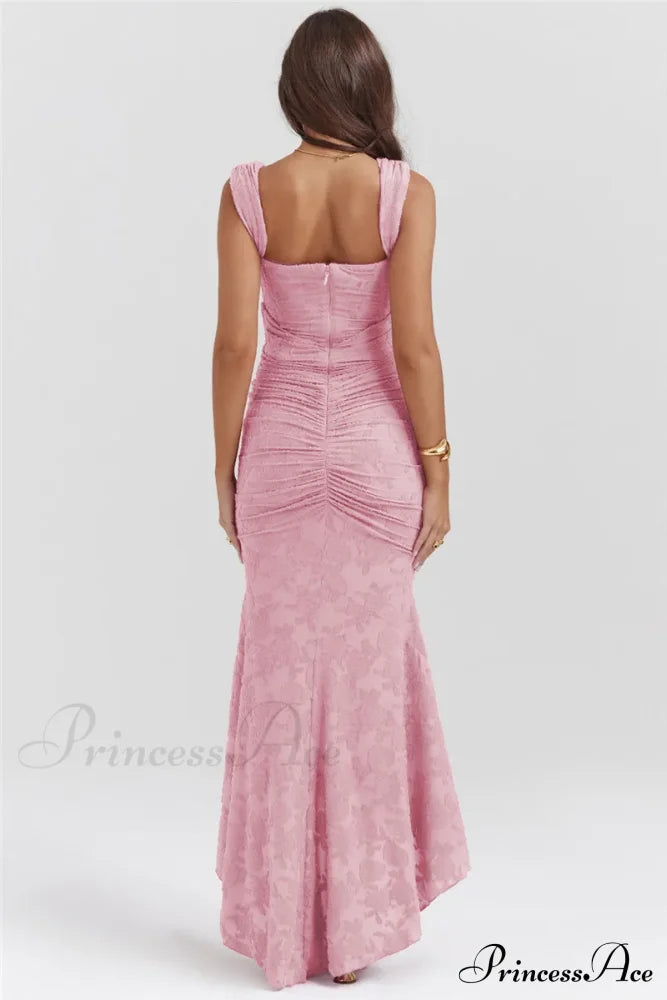 Lace Textured Strap Charming Wrap Midi Dress image 14