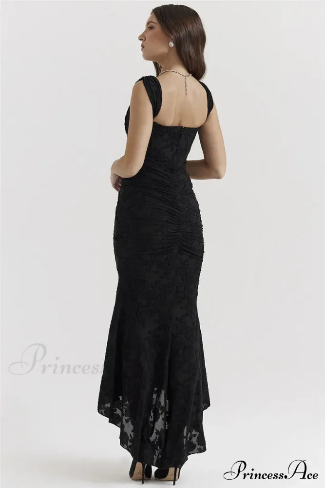 Lace Textured Strap Charming Wrap Midi Dress image 36