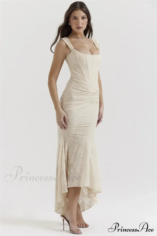 Lace Textured Strap Charming Wrap Midi Dress image 23