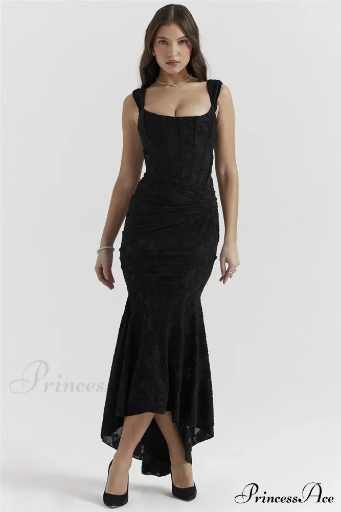 Lace Textured Strap Charming Wrap Midi Dress image 33