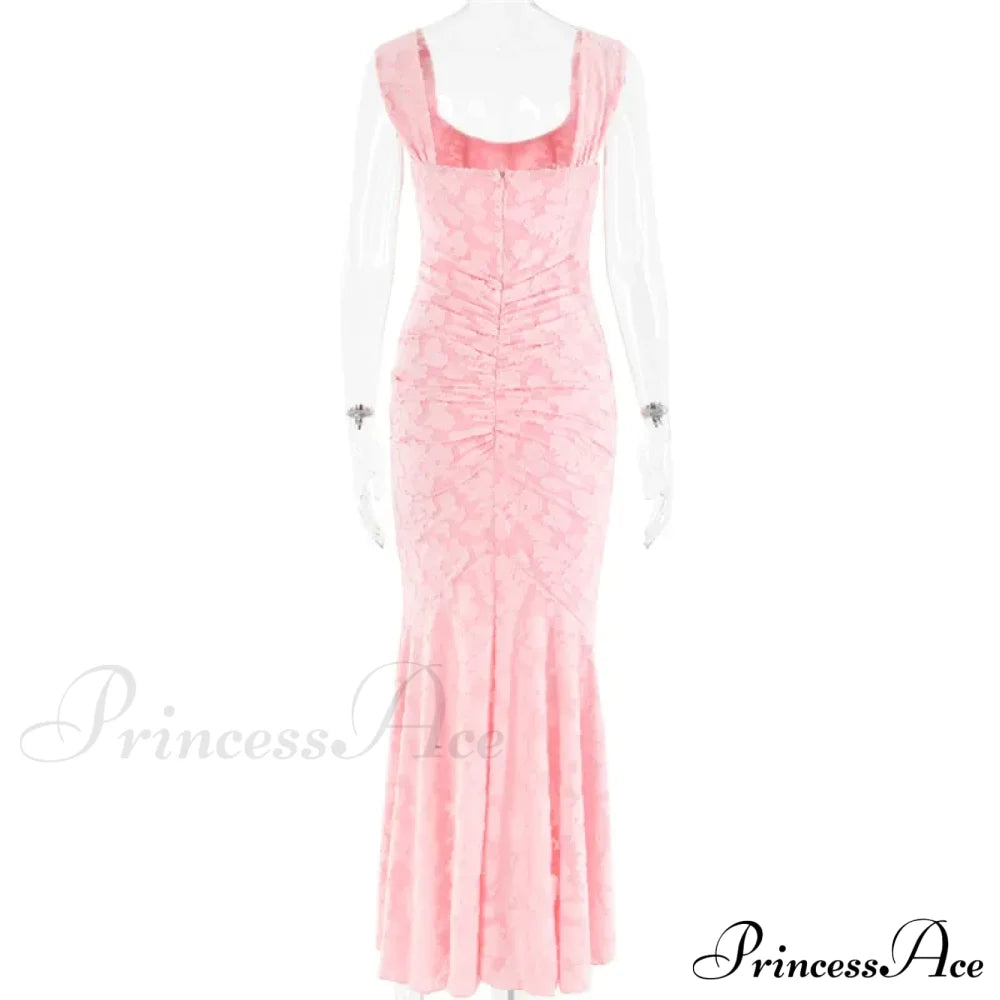 Lace Textured Strap Charming Wrap Midi Dress image 13