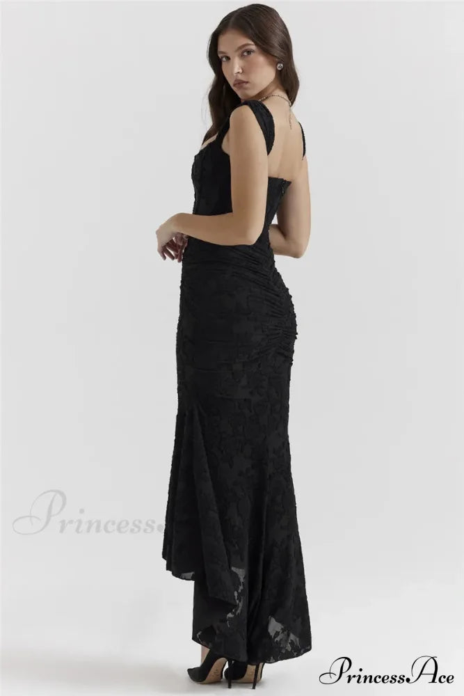Lace Textured Strap Charming Wrap Midi Dress image 37